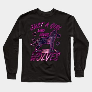 Just A Girl Who Loves Wolves Long Sleeve T-Shirt